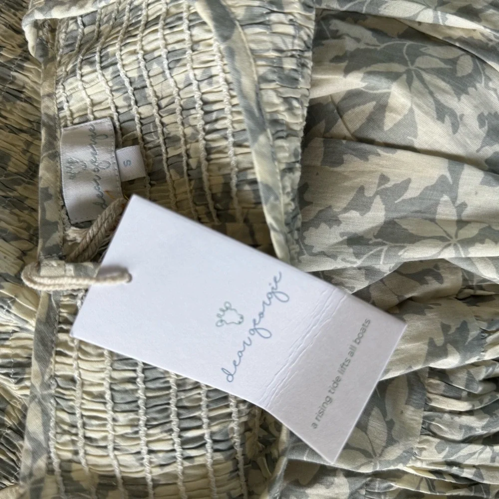 Dear Georgie Elizabeth Dress in Leaves Size Small NWT 100% Cotton - Picture 8 of 10